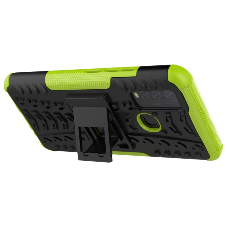 For vivo Y50 Tire Texture Shockproof TPU+PC Protective Case with Holder