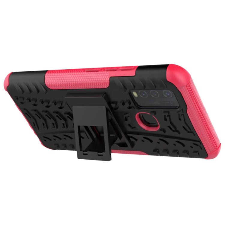 For vivo Y50 Tire Texture Shockproof TPU+PC Protective Case with Holder