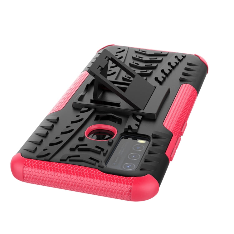 For vivo Y50 Tire Texture Shockproof TPU+PC Protective Case with Holder