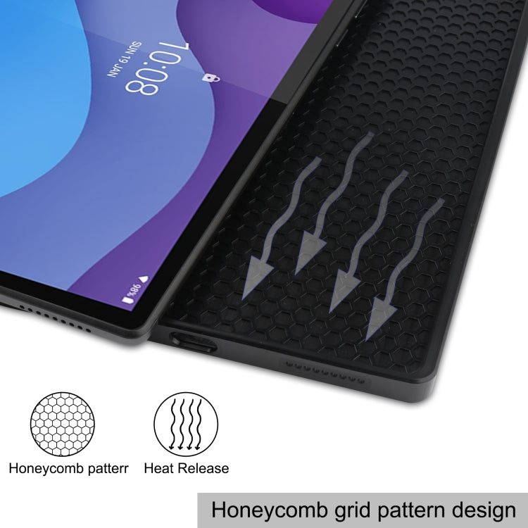For Lenovo Tab M10 HD 2nd Gen TB-X306 Caster Pattern Horizontal Flip Tablet PC Protective Leather Case with Tri-fold Bracket & Sleep Function