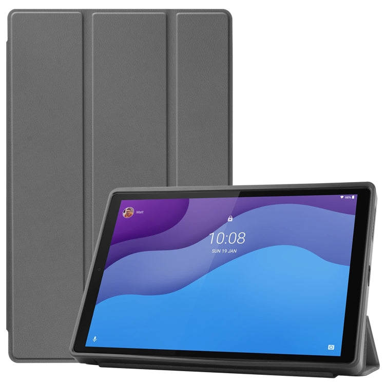 For Lenovo Tab M10 HD 2nd Gen TB-X306 Caster Pattern Horizontal Flip Tablet PC Protective Leather Case with Tri-fold Bracket & Sleep Function