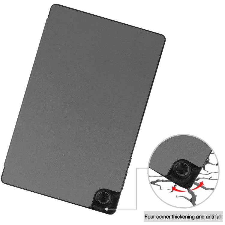 For Lenovo Tab M10 HD 2nd Gen TB-X306 Caster Pattern Horizontal Flip Tablet PC Protective Leather Case with Tri-fold Bracket & Sleep Function