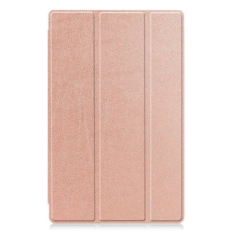 For Lenovo Tab M10 HD 2nd Gen TB-X306 Caster Pattern Horizontal Flip Tablet PC Protective Leather Case with Tri-fold Bracket & Sleep Function