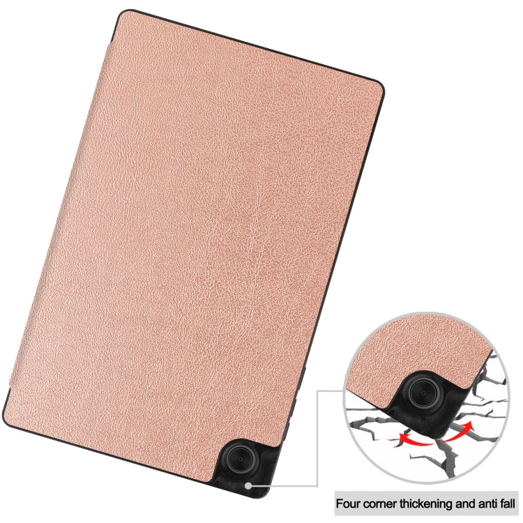 For Lenovo Tab M10 HD 2nd Gen TB-X306 Caster Pattern Horizontal Flip Tablet PC Protective Leather Case with Tri-fold Bracket & Sleep Function
