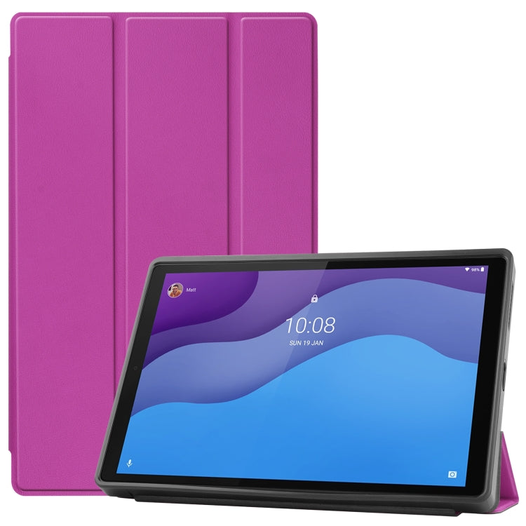 For Lenovo Tab M10 HD 2nd Gen TB-X306 Caster Pattern Horizontal Flip Tablet PC Protective Leather Case with Tri-fold Bracket & Sleep Function