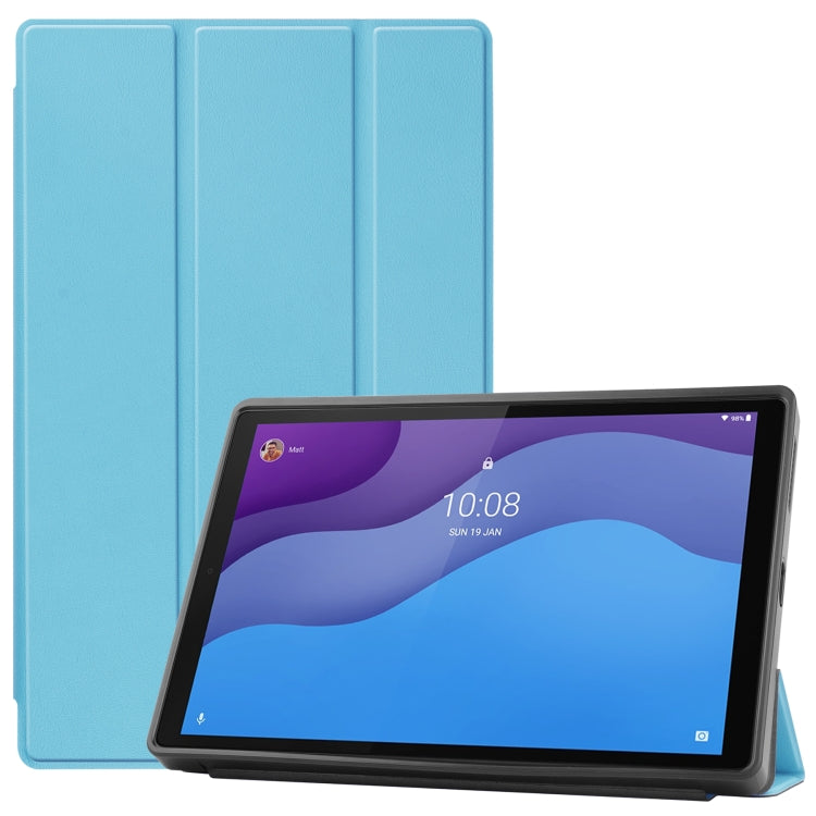 For Lenovo Tab M10 HD 2nd Gen TB-X306 Caster Pattern Horizontal Flip Tablet PC Protective Leather Case with Tri-fold Bracket & Sleep Function