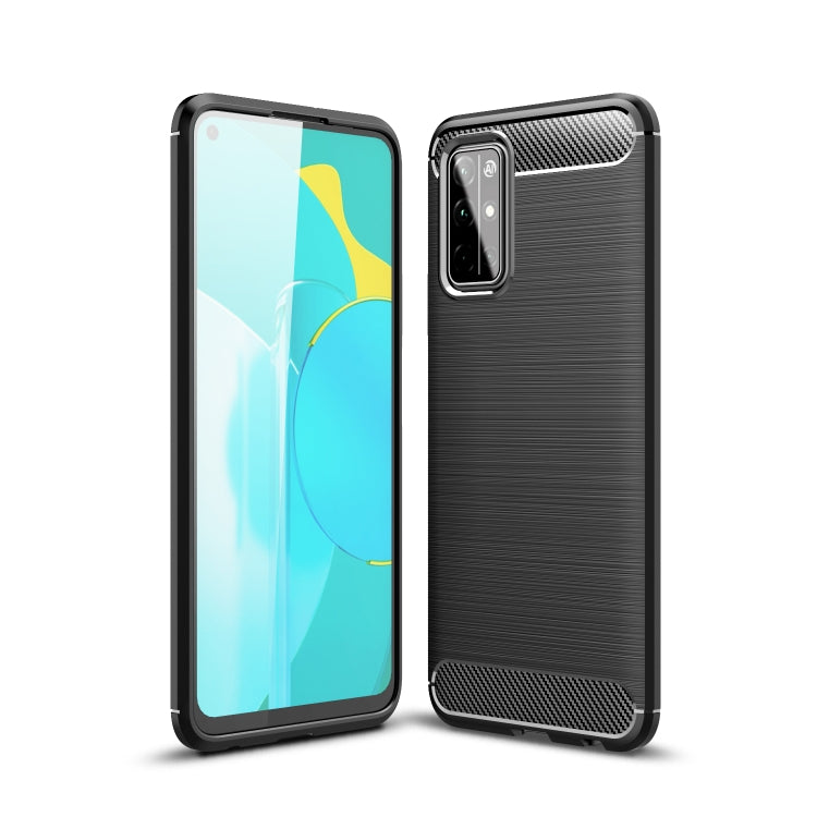 For Huawei Honor 30S Brushed Texture Carbon Fiber TPU Case
