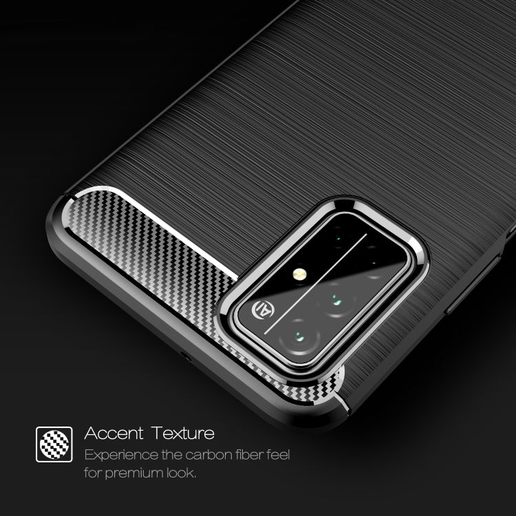 For Huawei Honor 30S Brushed Texture Carbon Fiber TPU Case