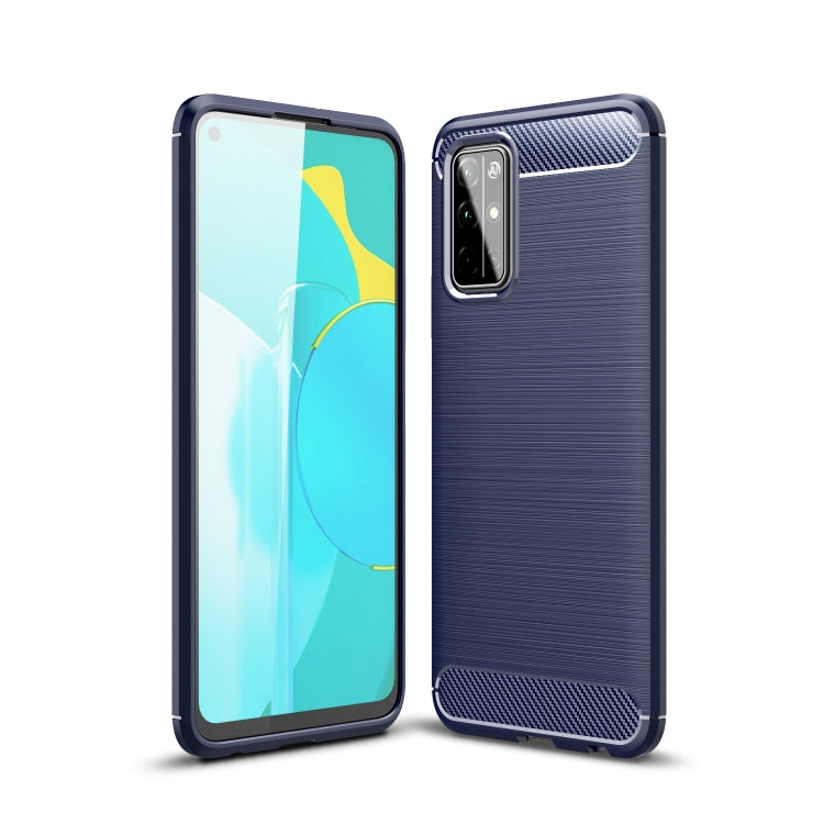 For Huawei Honor 30S Brushed Texture Carbon Fiber TPU Case