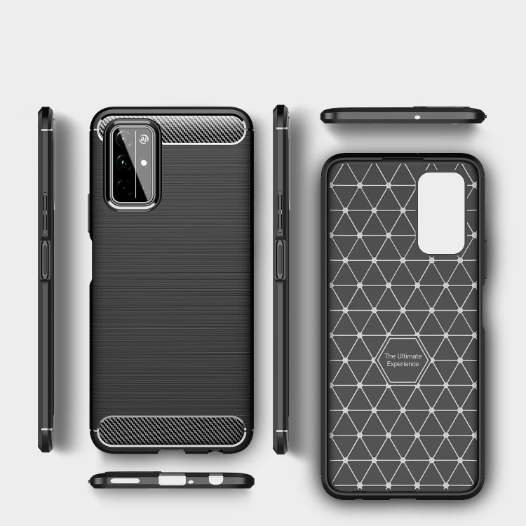 For Huawei Honor 30S Brushed Texture Carbon Fiber TPU Case