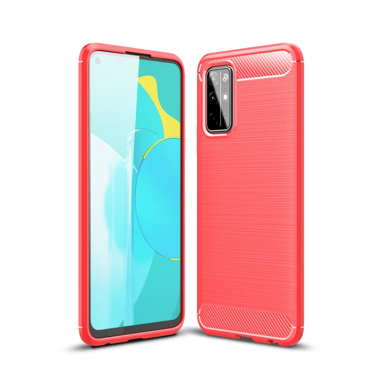 For Huawei Honor 30S Brushed Texture Carbon Fiber TPU Case