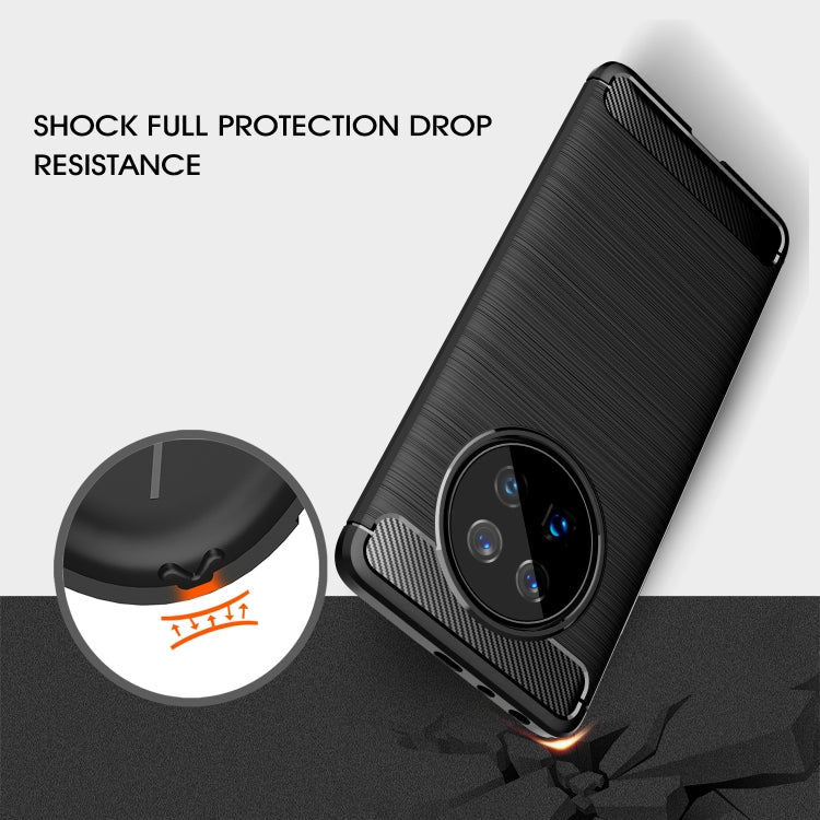 For Huawei Mate 40 Pro Brushed Texture Carbon Fiber TPU Case