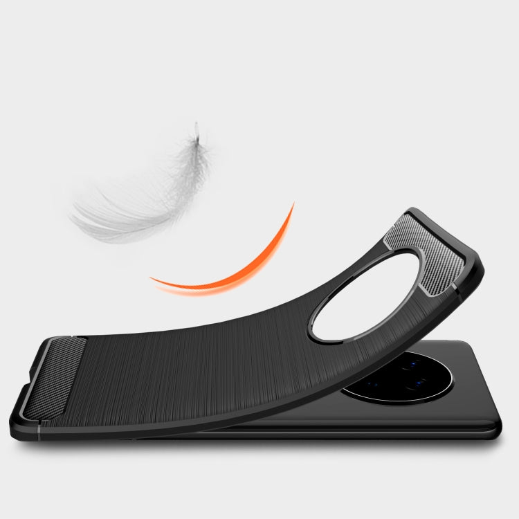 For Huawei Mate 40 Pro Brushed Texture Carbon Fiber TPU Case