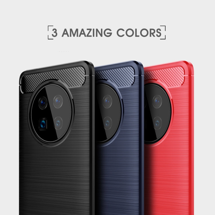 For Huawei Mate 40 Pro Brushed Texture Carbon Fiber TPU Case