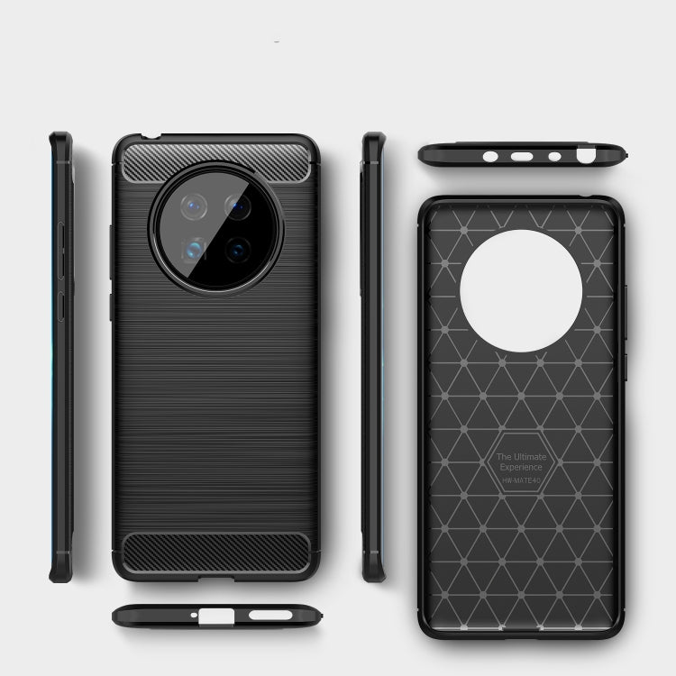 For Huawei Mate 40 Brushed Texture Carbon Fiber TPU Case
