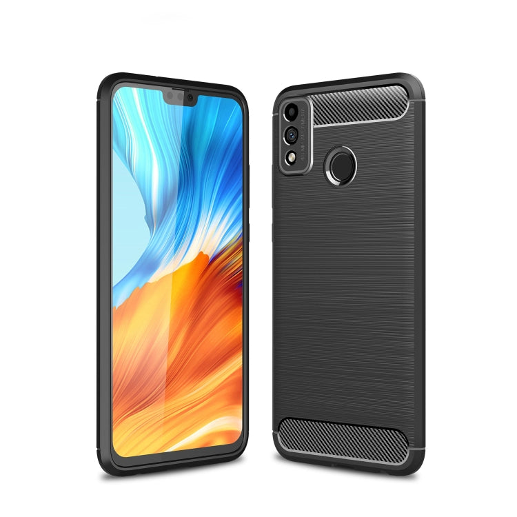 For Huawei Honor 9X Lite Brushed Texture Carbon Fiber TPU Case