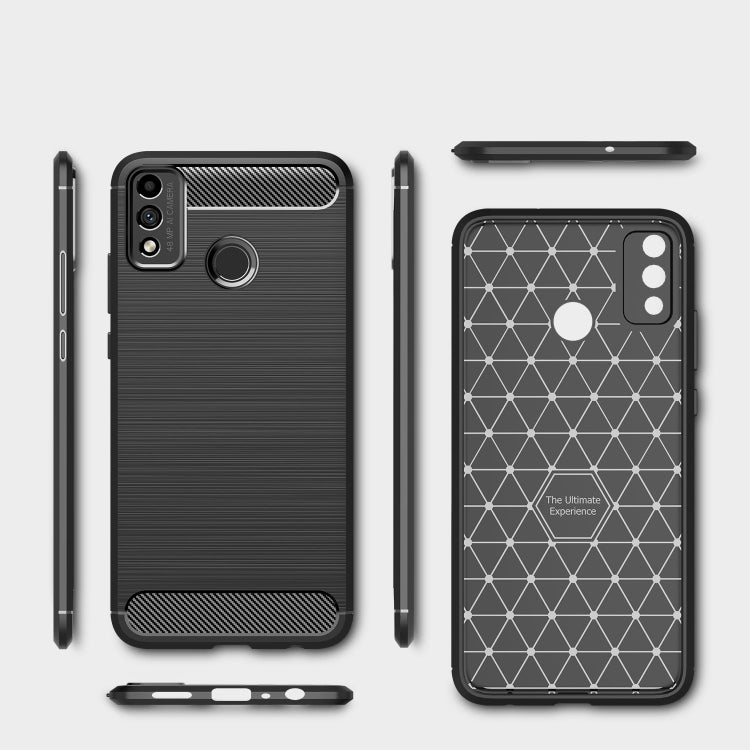 For Huawei Honor 9X Lite Brushed Texture Carbon Fiber TPU Case