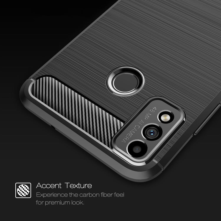 For Huawei Honor 9X Lite Brushed Texture Carbon Fiber TPU Case