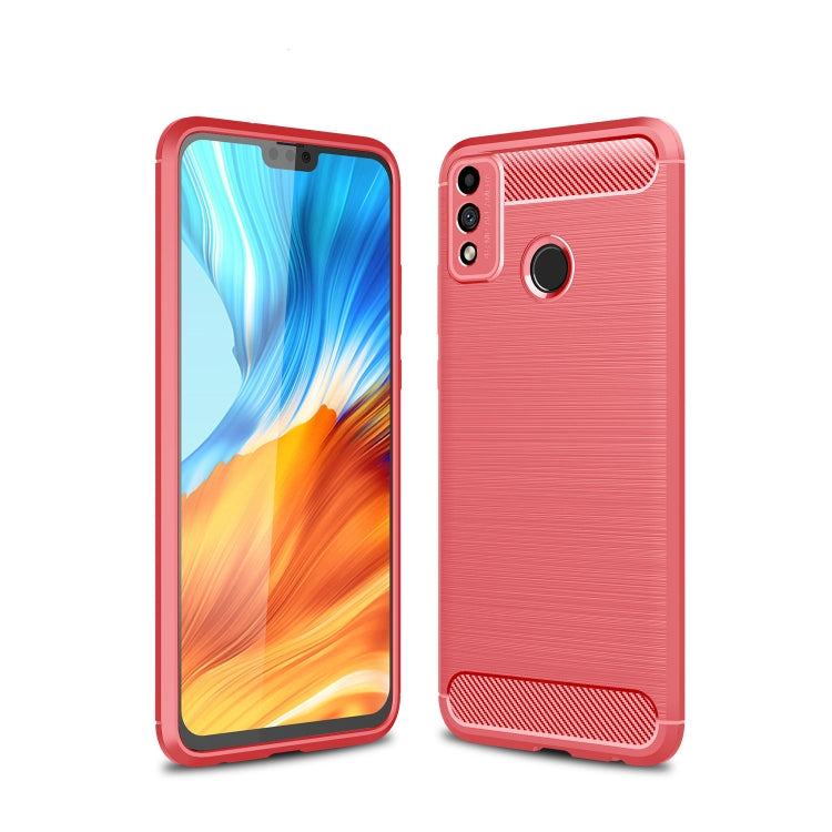 For Huawei Honor 9X Lite Brushed Texture Carbon Fiber TPU Case