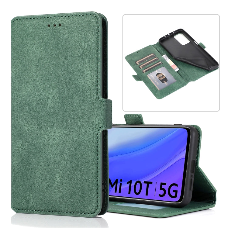 For Xiaomi Mi 10T 5G Retro Magnetic Closing Clasp Horizontal Flip Leather Case with Holder & Card Slots & Photo Frame & Wallet