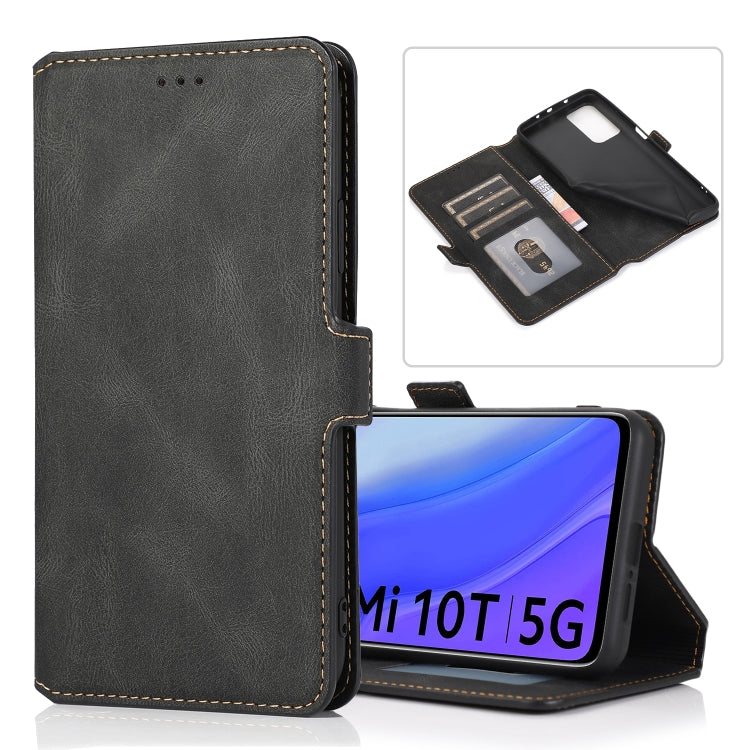 For Xiaomi Mi 10T 5G Retro Magnetic Closing Clasp Horizontal Flip Leather Case with Holder & Card Slots & Photo Frame & Wallet