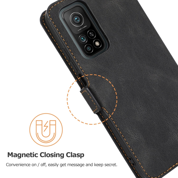 For Xiaomi Mi 10T 5G Retro Magnetic Closing Clasp Horizontal Flip Leather Case with Holder & Card Slots & Photo Frame & Wallet