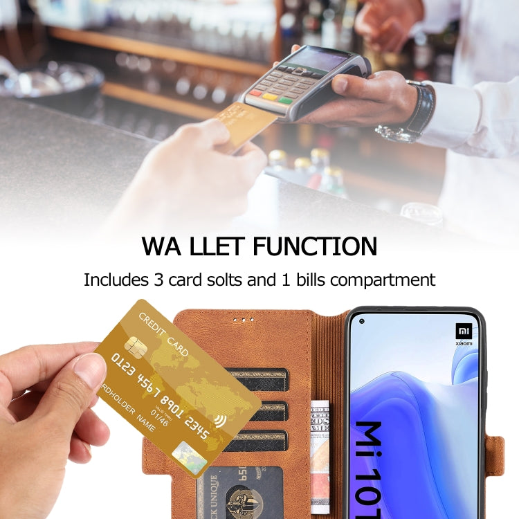 For Xiaomi Mi 10T 5G Retro Magnetic Closing Clasp Horizontal Flip Leather Case with Holder & Card Slots & Photo Frame & Wallet