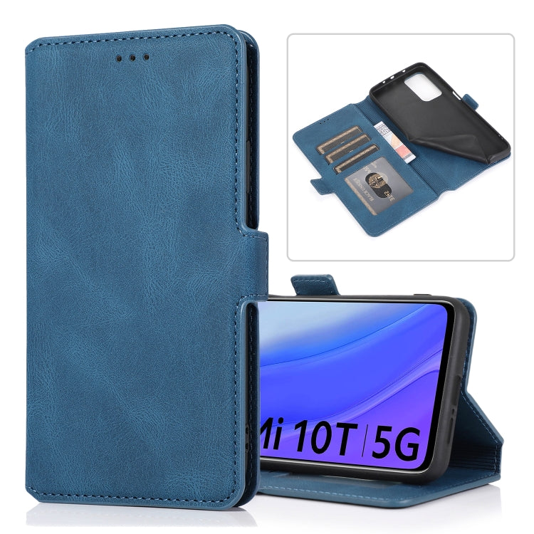 For Xiaomi Mi 10T 5G Retro Magnetic Closing Clasp Horizontal Flip Leather Case with Holder & Card Slots & Photo Frame & Wallet