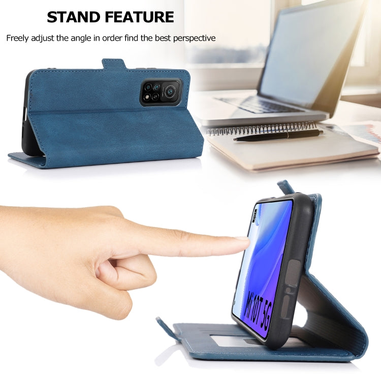 For Xiaomi Mi 10T 5G Retro Magnetic Closing Clasp Horizontal Flip Leather Case with Holder & Card Slots & Photo Frame & Wallet