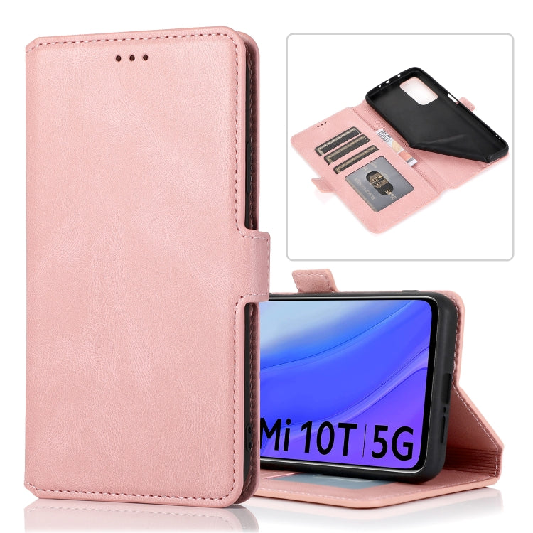 For Xiaomi Mi 10T 5G Retro Magnetic Closing Clasp Horizontal Flip Leather Case with Holder & Card Slots & Photo Frame & Wallet