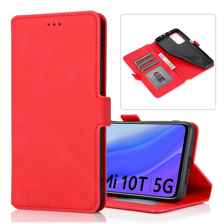 For Xiaomi Mi 10T 5G Retro Magnetic Closing Clasp Horizontal Flip Leather Case with Holder & Card Slots & Photo Frame & Wallet