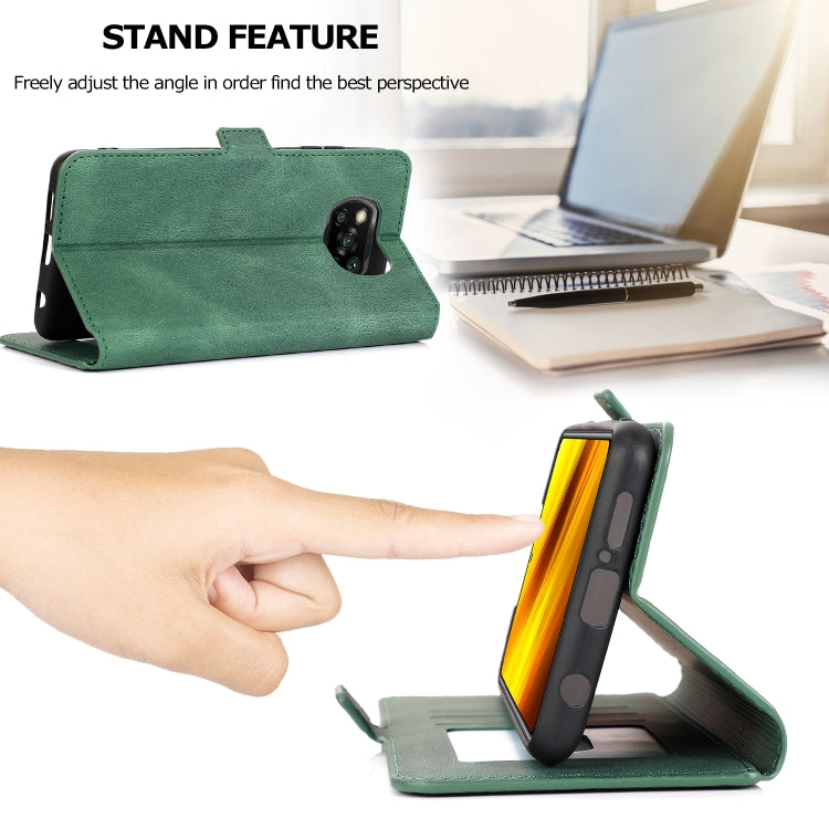 For Xiaomi Poco X3 NFC Retro Magnetic Closing Clasp Horizontal Flip Leather Case with Holder & Card Slots & Photo Frame & Wallet