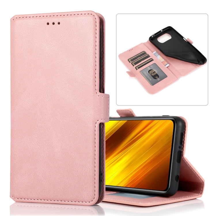 For Xiaomi Poco X3 NFC Retro Magnetic Closing Clasp Horizontal Flip Leather Case with Holder & Card Slots & Photo Frame & Wallet