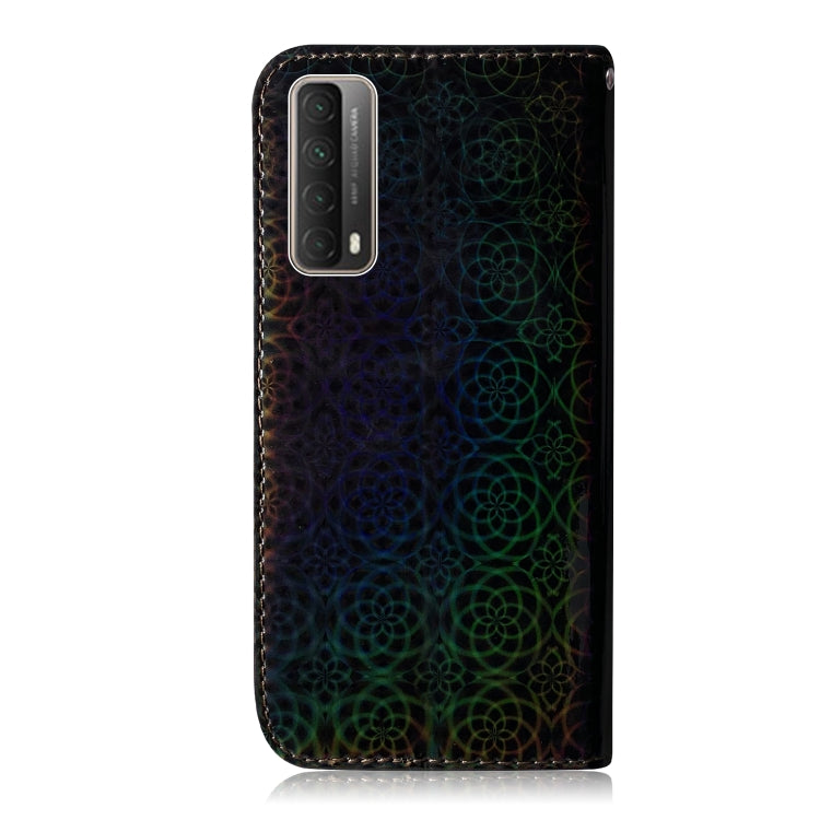 For Huawei P smart 2021 / Y7a Solid Color Colorful Magnetic Buckle Horizontal Flip PU Leather Case with Holder & Card Slots & Wallet & Lanyard