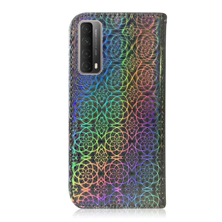For Huawei P smart 2021 / Y7a Solid Color Colorful Magnetic Buckle Horizontal Flip PU Leather Case with Holder & Card Slots & Wallet & Lanyard