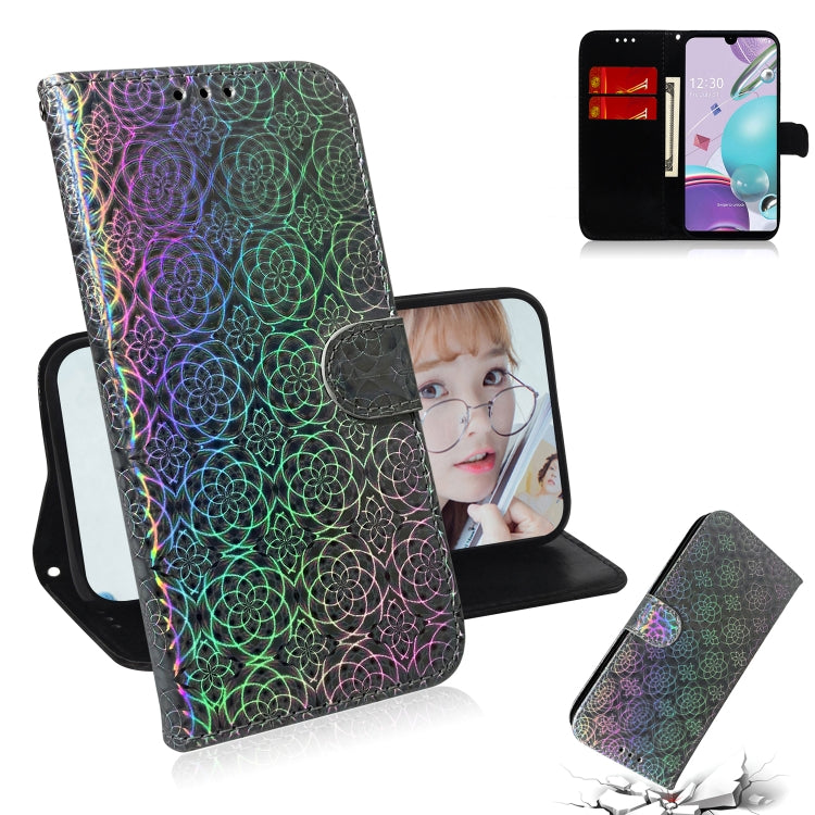 For LG K31 / Aristo 5 Solid Color Colorful Magnetic Buckle Horizontal Flip PU Leather Case with Holder & Card Slots & Wallet & Lanyard