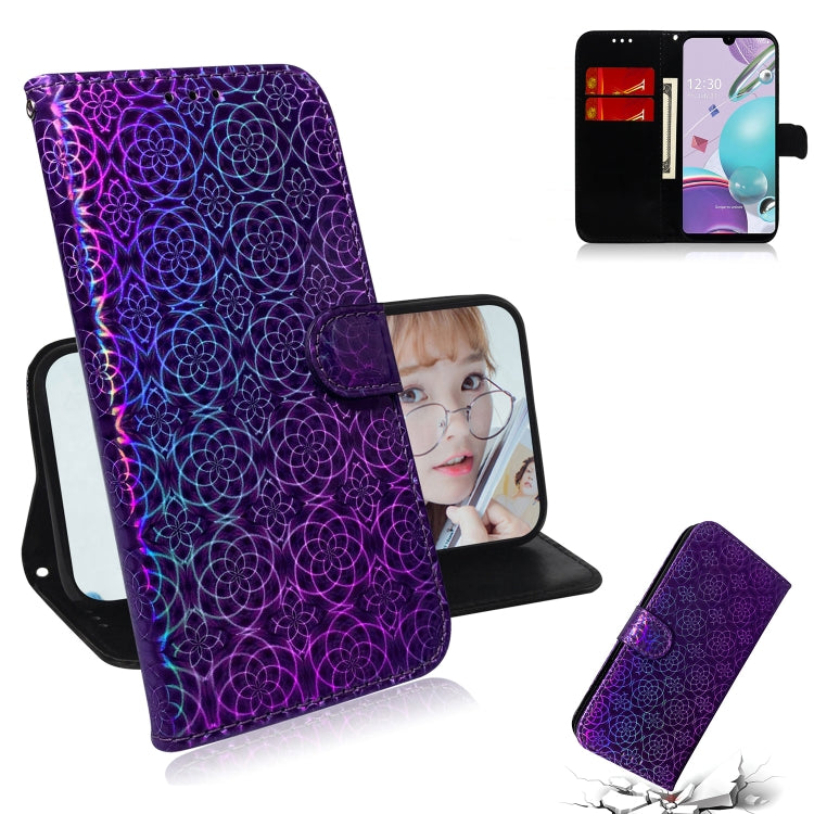 For LG K31 / Aristo 5 Solid Color Colorful Magnetic Buckle Horizontal Flip PU Leather Case with Holder & Card Slots & Wallet & Lanyard