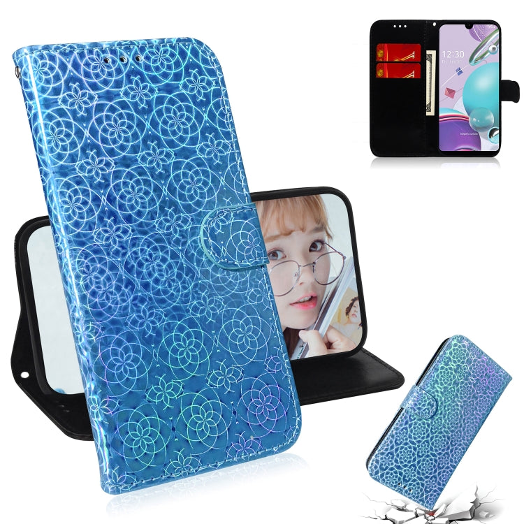 For LG K31 / Aristo 5 Solid Color Colorful Magnetic Buckle Horizontal Flip PU Leather Case with Holder & Card Slots & Wallet & Lanyard