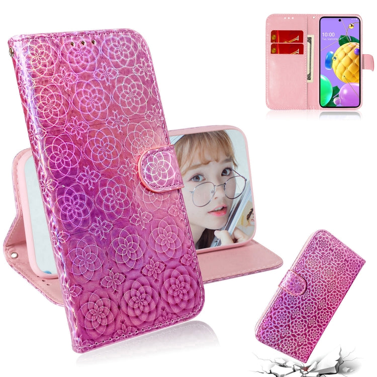 For LG K62 / K52 / Q52 Solid Color Colorful Magnetic Buckle Horizontal Flip PU Leather Case with Holder & Card Slots & Wallet & Lanyard