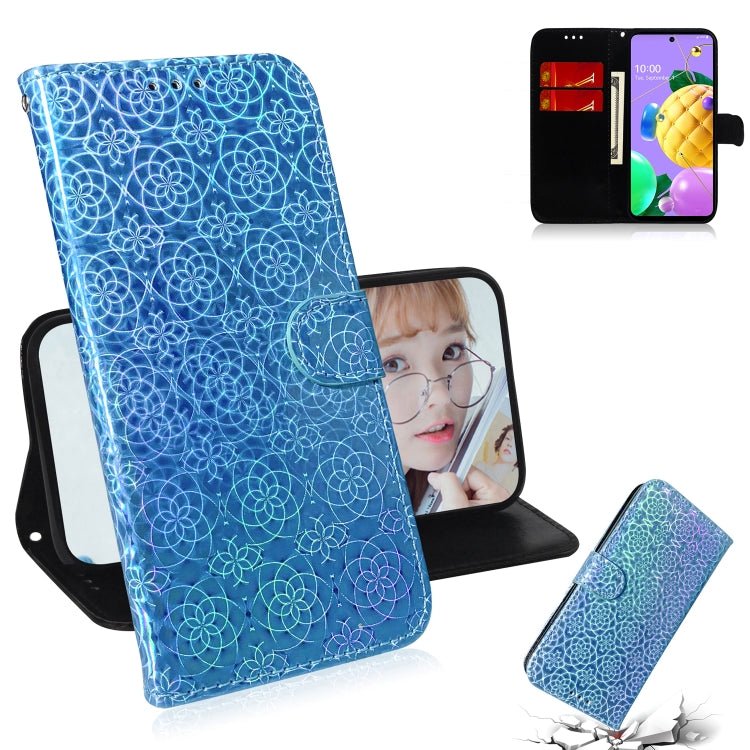 For LG K62 / K52 / Q52 Solid Color Colorful Magnetic Buckle Horizontal Flip PU Leather Case with Holder & Card Slots & Wallet & Lanyard