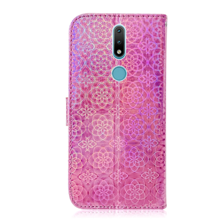 For Nokia 2.4 Solid Color Colorful Magnetic Buckle Horizontal Flip PU Leather Case with Holder & Card Slots & Wallet & Lanyard