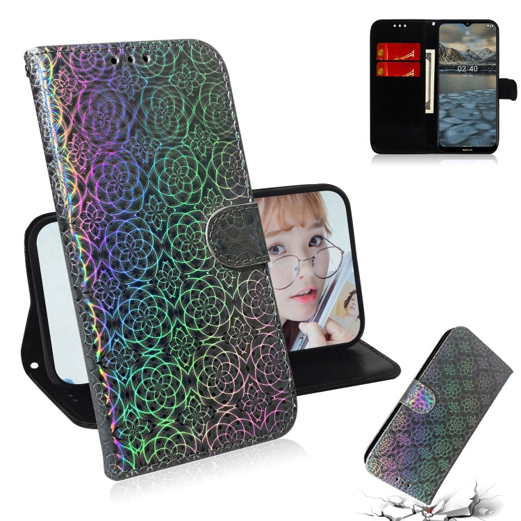 For Nokia 2.4 Solid Color Colorful Magnetic Buckle Horizontal Flip PU Leather Case with Holder & Card Slots & Wallet & Lanyard