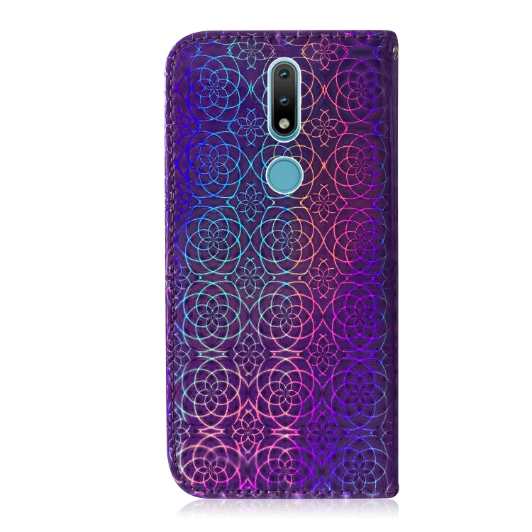 For Nokia 2.4 Solid Color Colorful Magnetic Buckle Horizontal Flip PU Leather Case with Holder & Card Slots & Wallet & Lanyard
