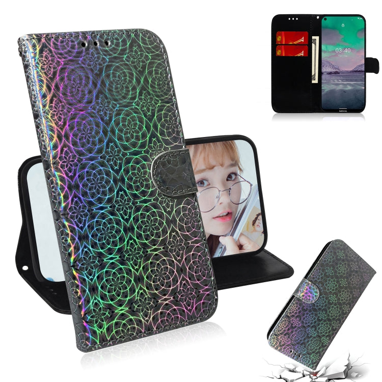 For Nokia 3.4 Solid Color Colorful Magnetic Buckle Horizontal Flip PU Leather Case with Holder & Card Slots & Wallet & Lanyard