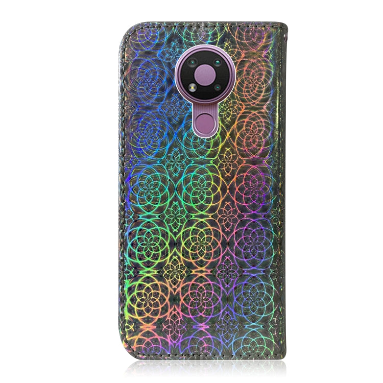For Nokia 3.4 Solid Color Colorful Magnetic Buckle Horizontal Flip PU Leather Case with Holder & Card Slots & Wallet & Lanyard