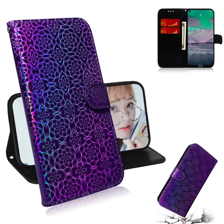 For Nokia 3.4 Solid Color Colorful Magnetic Buckle Horizontal Flip PU Leather Case with Holder & Card Slots & Wallet & Lanyard