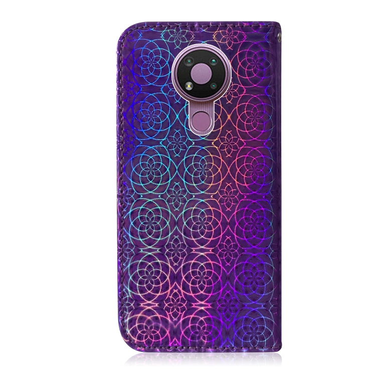 For Nokia 3.4 Solid Color Colorful Magnetic Buckle Horizontal Flip PU Leather Case with Holder & Card Slots & Wallet & Lanyard