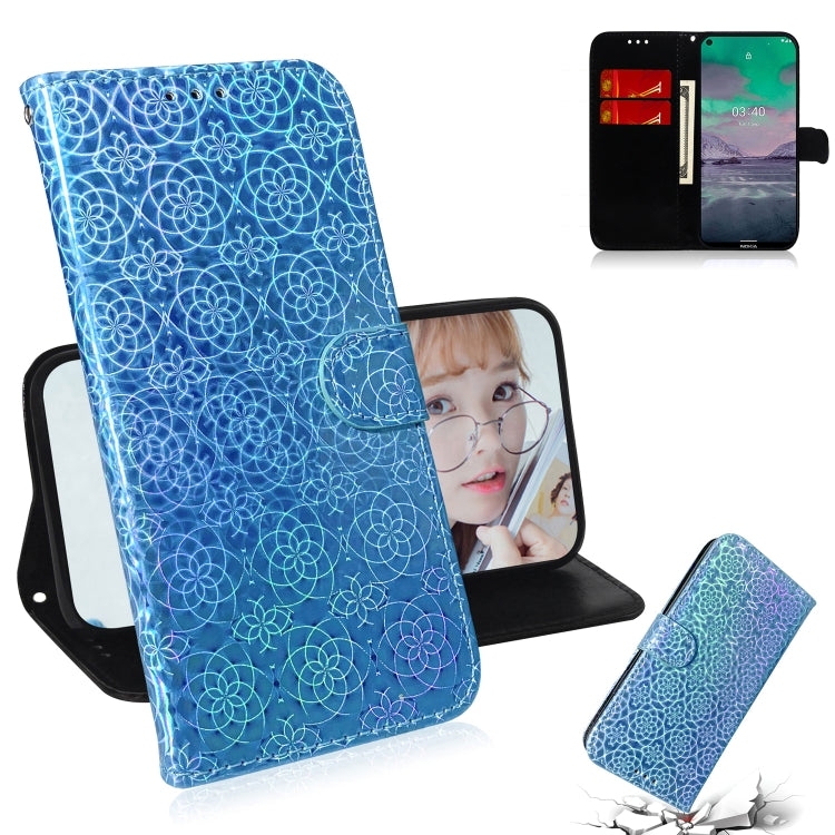 For Nokia 3.4 Solid Color Colorful Magnetic Buckle Horizontal Flip PU Leather Case with Holder & Card Slots & Wallet & Lanyard