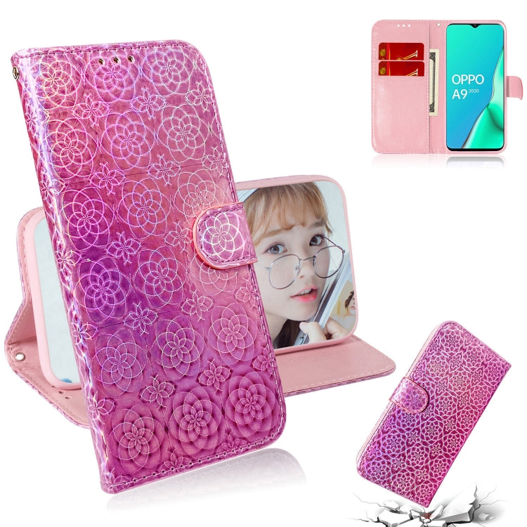 For OPPO A9 2020 / A5 2020 / A11 Solid Color Colorful Magnetic Buckle Horizontal Flip PU Leather Case with Holder & Card Slots & Wallet & Lanyard