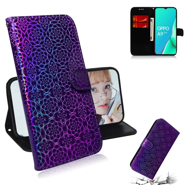 For OPPO A9 2020 / A5 2020 / A11 Solid Color Colorful Magnetic Buckle Horizontal Flip PU Leather Case with Holder & Card Slots & Wallet & Lanyard